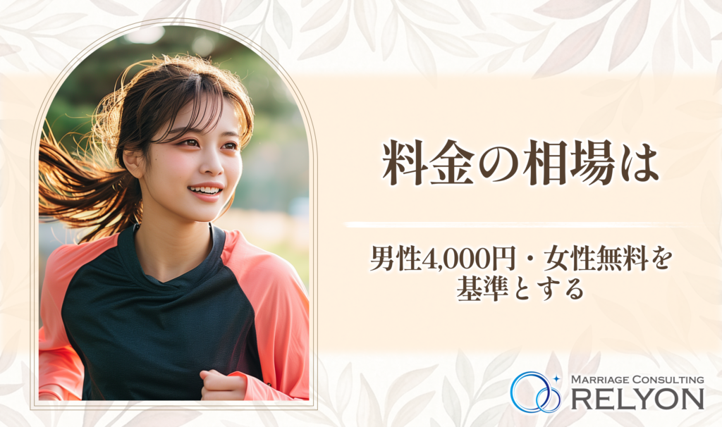 料金の相場は男性4,000円・女性無料を基準とする