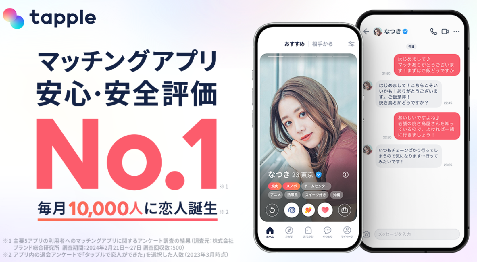 おすすめのマッチングアプリであるタップル③