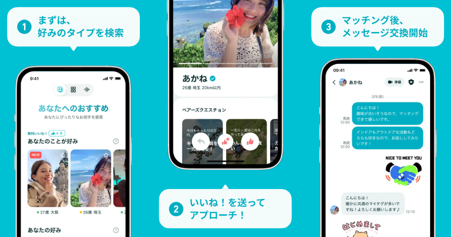 マッチングアプリでおすすめのペアーズの操作方法