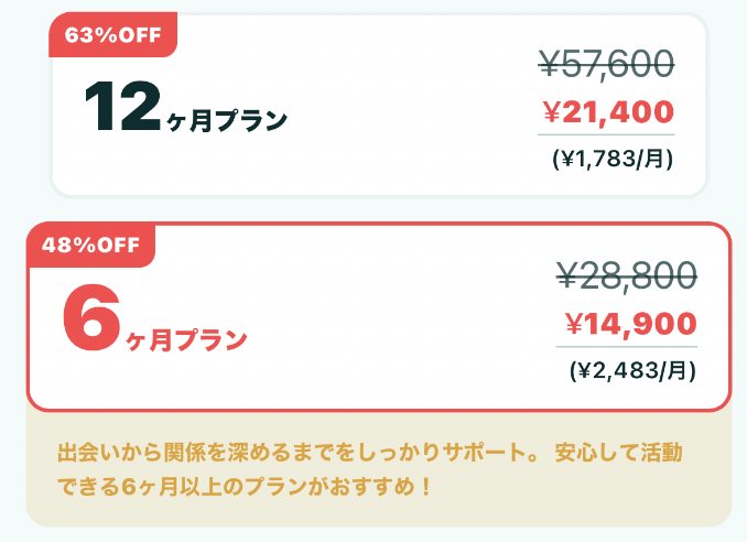 ペアーズの有料プランのセール